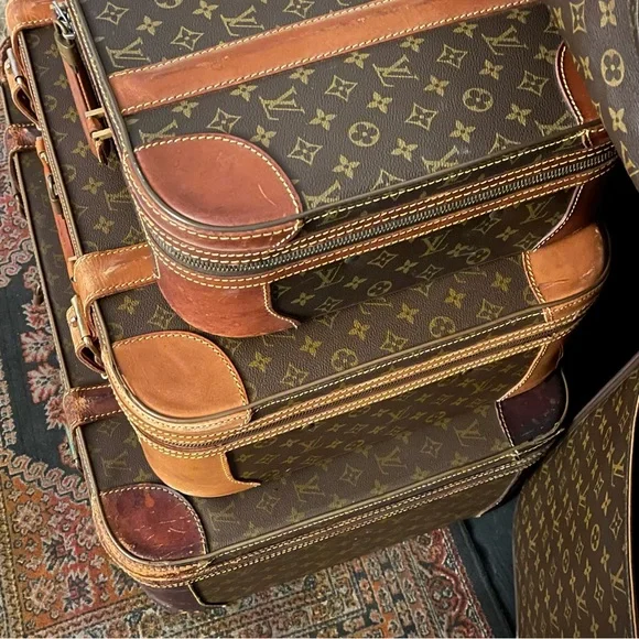 Louis Vuitton Vintage Stratos Luggage Trunk/Suitcase Stack, Set of Three - Picture 3 of 8
